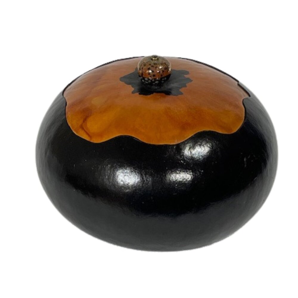 Handmade carved and painted gourd